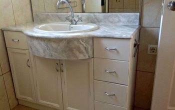 How to Faux Marble Your Bathroom Countertop