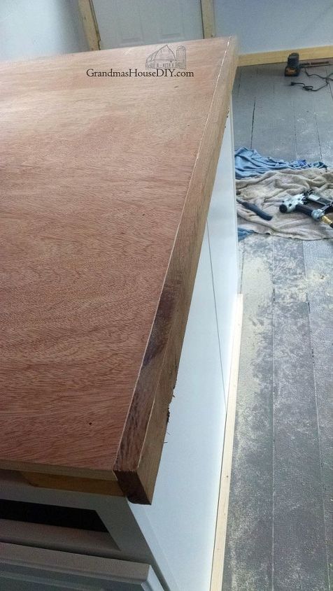 diy mahogany counter tops out of plywood