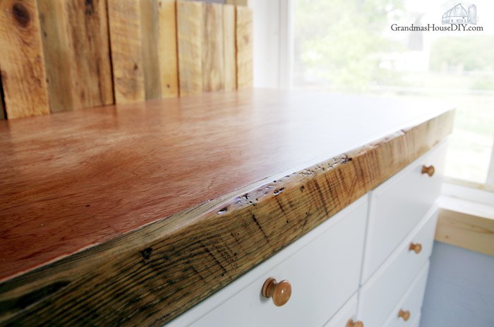 diy mahogany counter tops out of plywood