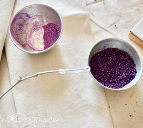 how to make pretty lavender stems with beads