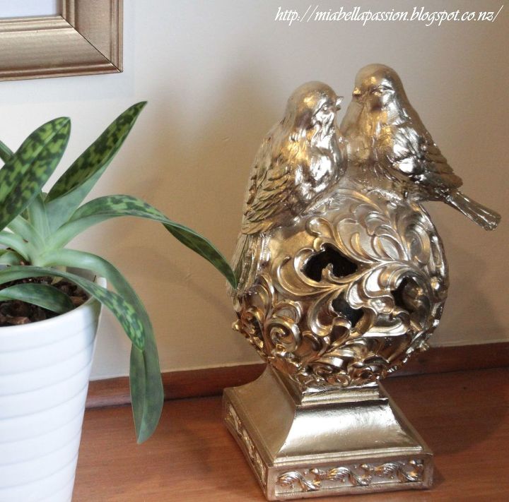 30 stunning ways to use metallic paint no experience necessary, Update An Ugly Centerpiece With Gold