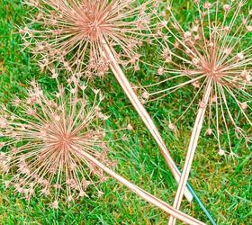 30 stunning ways to use metallic paint no experience necessary, Coat Allium Flowers In Copper For The Garden