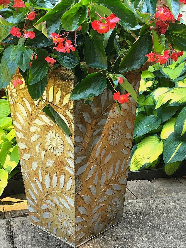 30 stunning ways to use metallic paint no experience necessary, Create A Beautiful Planter With Rusted Metal