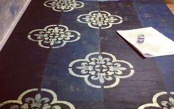 Stenciled Floor Project - In The Barn