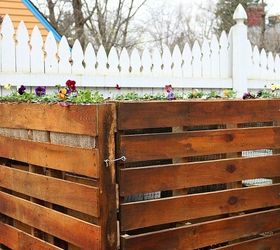 s 10 wonderful ways to use pallets and the results are beautiful, Craft A Compost Bin With A Stain Finish