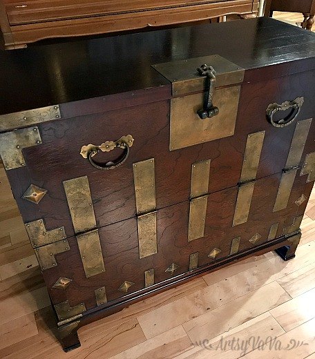 patina collection on a chest