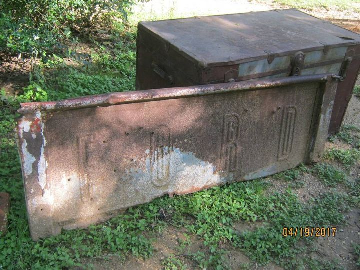 Queen Size Headboard Made Using A Tailgate From A 1930s Ford Truck