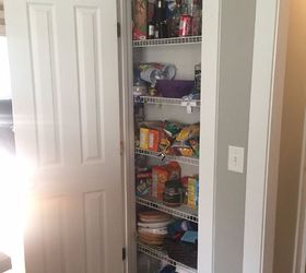 new custom pantry replaces our tiny shallow closet