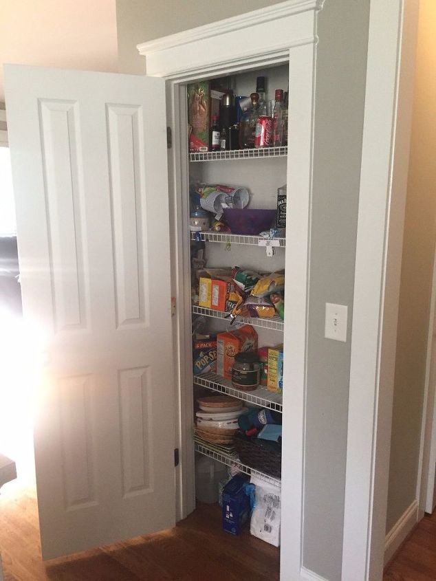 new custom pantry replaces our tiny shallow closet