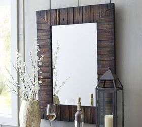 s 10 different ways to beautify your drab mirror, Recreate A Pier 1 Mirror From Pine Wood