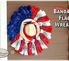 31 unusual flag ideas that actually look amazing, Knot Patriotic Bandanas On A Wreath
