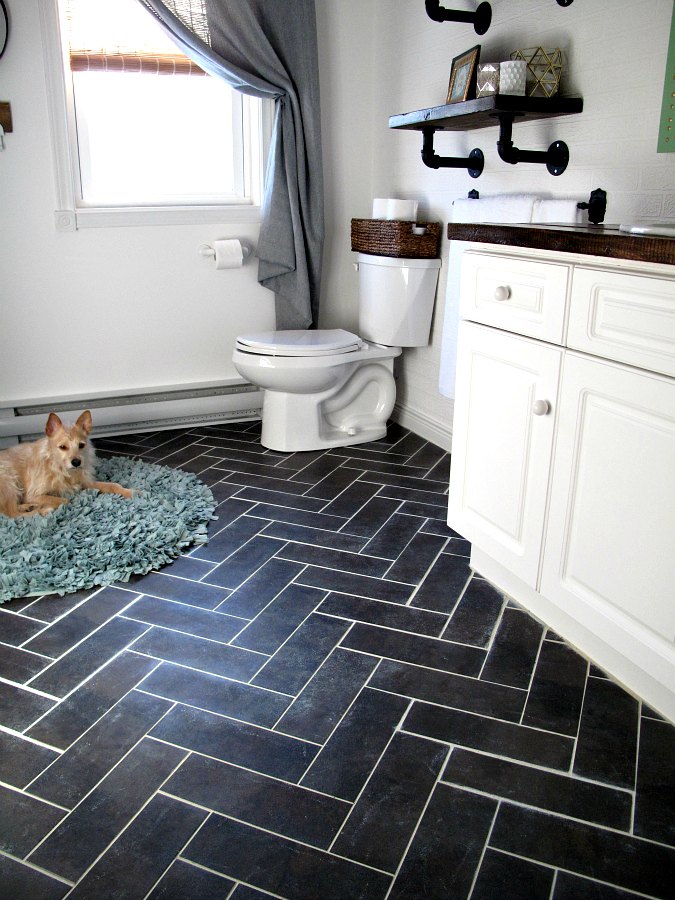 s 15 ways to make your home decor look like you spent hundreds, Use A Peel And Stick For Luxury Flooring