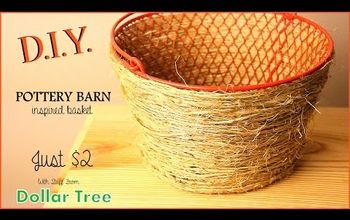 Cesta Pottery Barn DIY - ¡Sólo $2 de productos Dollar Tree!