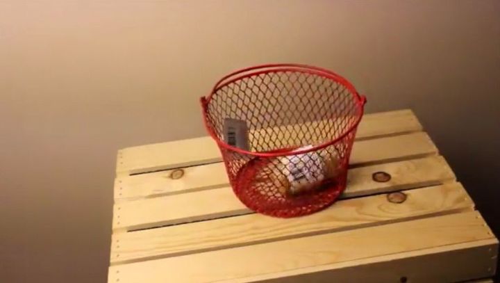 diy pottery barn basket only 2 from dollar tree products, Before 1 Wire Basket Twine