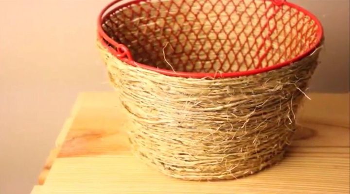 diy pottery barn basket only 2 from dollar tree products, 2 Pottery Barn Look Alike Basket