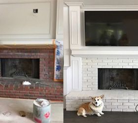 Brick Fireplace Makeover Going White Hometalk