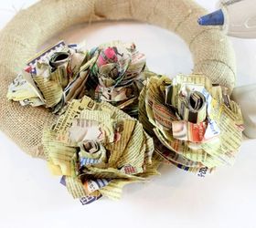 paper roses made out of phone book pages