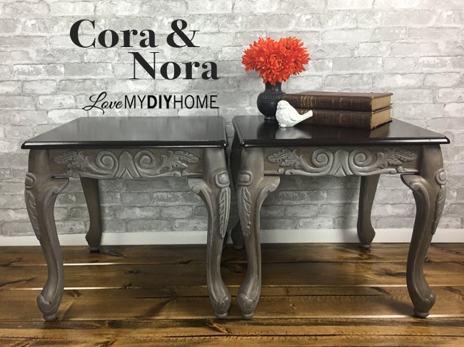 cora and nora twin end tables lose their label boring