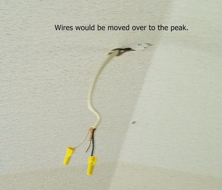 How To Hang A Ceiling Fixture In The Peak Of Sloped Hometalk How To Hang A Ceiling Fixture In The, How To Hang A Light Fixture On Sloped Ceiling