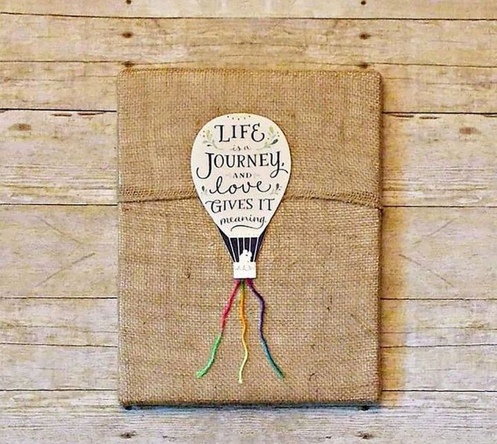 s no way these pops of color were made with dollar store items, This hot air balloon canvas