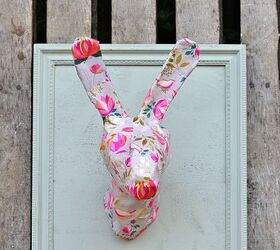 no way these pops of color were made with dollar store items, This boho mounted bunny head