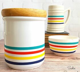 no way these pops of color were made with dollar store items, This gorgeous cookie jar display