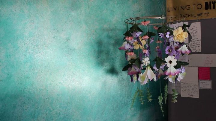 no way these pops of color were made with dollar store items, This stunning floral chandelier