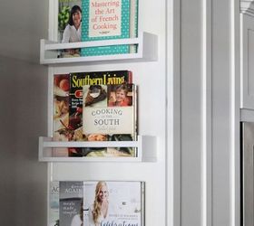 s 11 storage hacks that will instantly declutter your kitchen, Store your cookbooks at the end of a cabinet