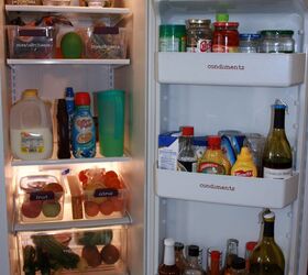 storage hacks that will instantly declutter your kitchen, Label the compartments in your fridge