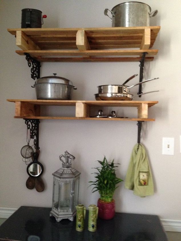 storage hacks that will instantly declutter your kitchen, Pile your pots on pallets