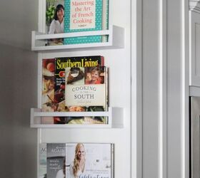 storage hacks that will instantly declutter your kitchen, Store your cookbooks at the end of a cabinet