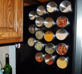 storage hacks that will instantly declutter your kitchen, Hang your spices on your fridge