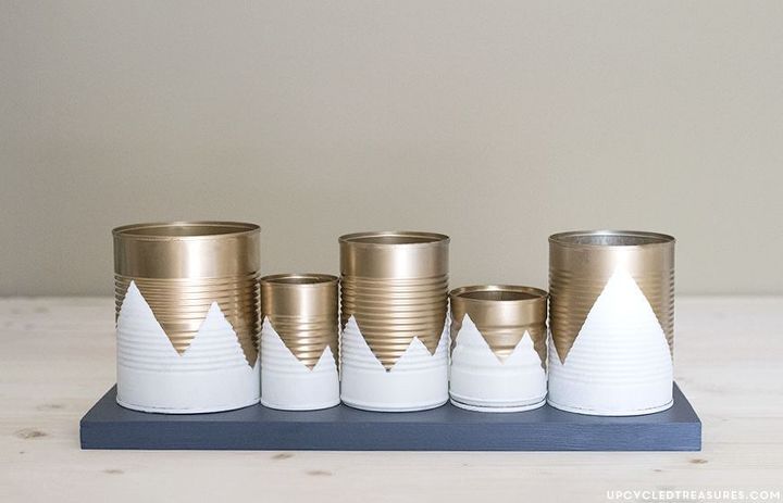 s 31 ways to keep your home organized, Craft Tin Cans Into Pencil Holders With Spray