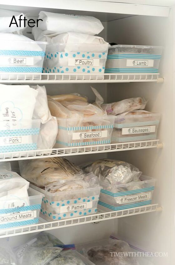 s post, Change Plastic Bins Into Freezer Storage