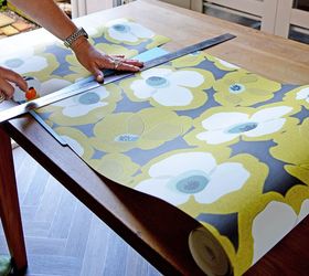 amazing table upcycle with wallpaper