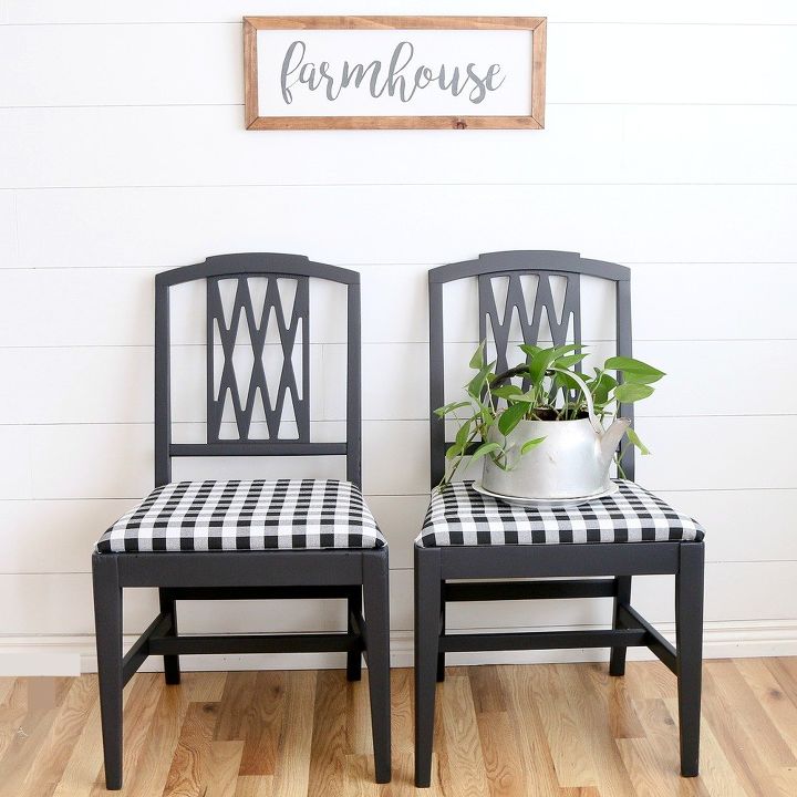 farmhouse gingham chairs