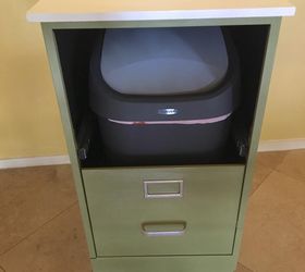 How A Old Metal File Cabinet Turned Into Trash Bin Holder Hometalk