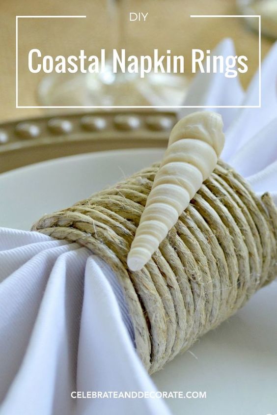 s 31 coastal decor ideas perfect for your home, Craft Coastal Napkin Rings With Hemp