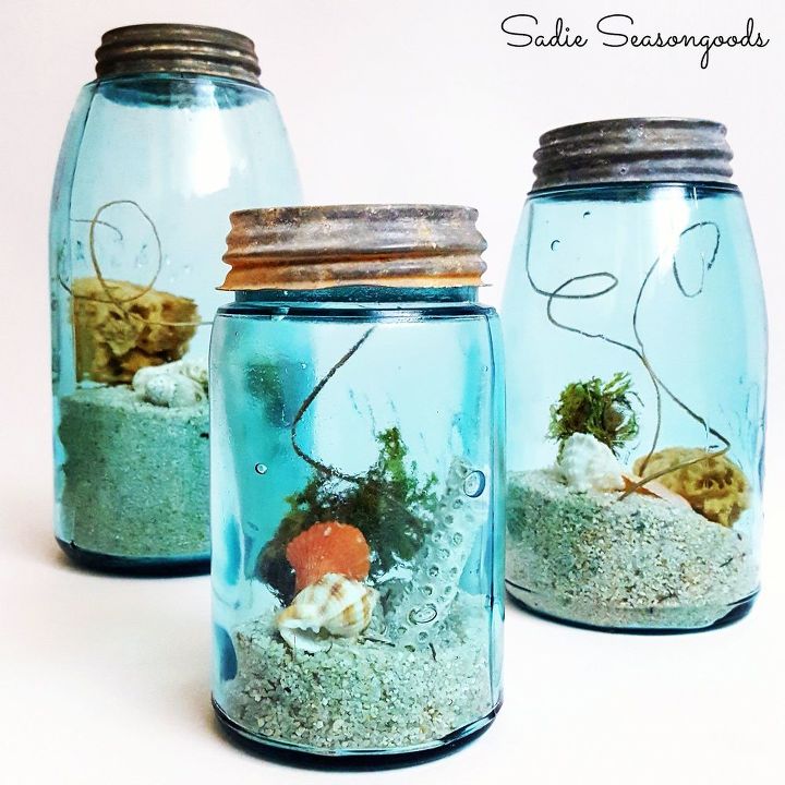 s 31 coastal decor ideas perfect for your home, Craft A Beach Memory Jar With Seaweed