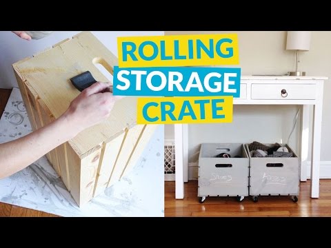 s 10 clever crafty ways to transform crates, Screw On Wheels For Mobile Storage