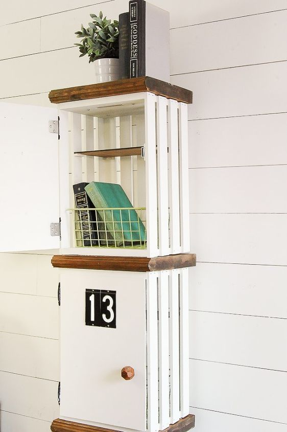 10 clever crafty ways to transform crates, Design A Locker With A Clean Cut Appearance