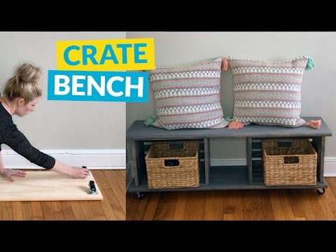 10 clever crafty ways to transform crates, Create A Cozy Bench On Wheels