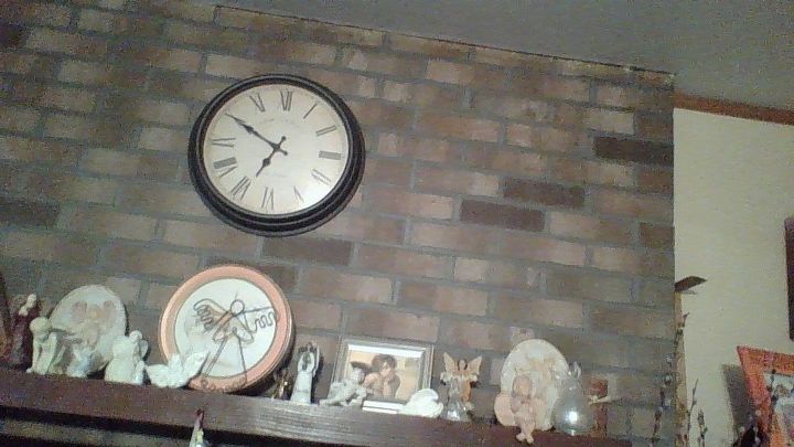 q how can i change the outdated look of my brick fireplace