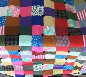 quilt from sewing project swatches