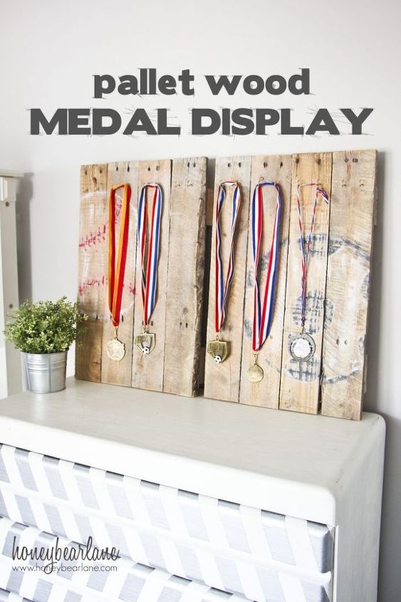 expositor de medallas deportivas en palets