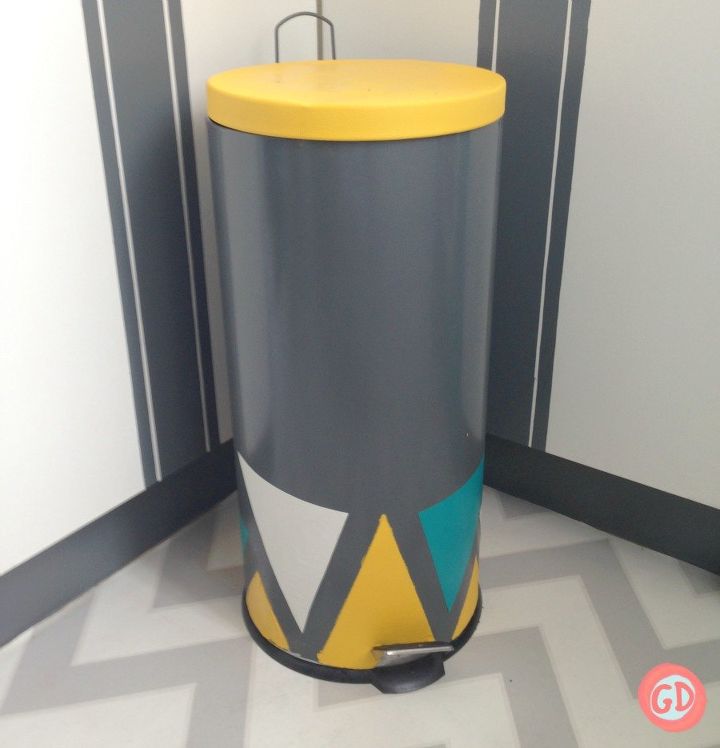 s 14 sneaky ways to fake a high end look with contact paper, Give your trash can a makeover