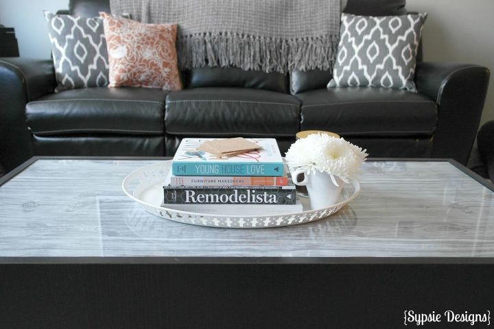 s 31 astounding things you didn t know you could do with contact paper, Make your IKEA coffee table look upscale