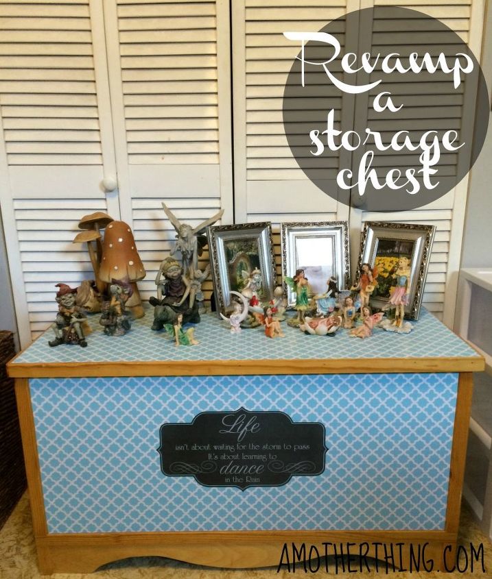s 31 astounding things you didn t know you could do with contact paper, Revamp a dull storage chest