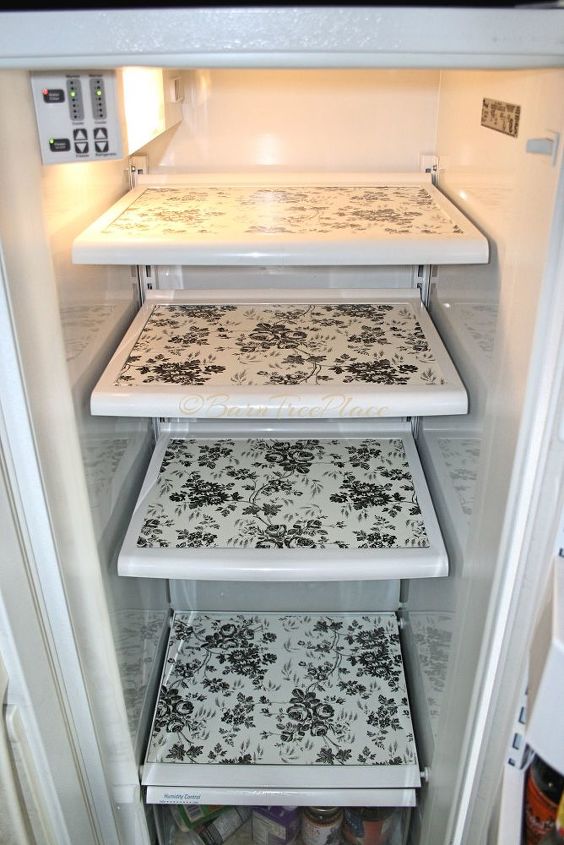 s 31 astounding things you didn t know you could do with contact paper, Give the inside of your fridge some design