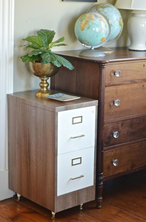s 31 astounding things you didn t know you could do with contact paper, Flip your file cabinet into a stunning piece